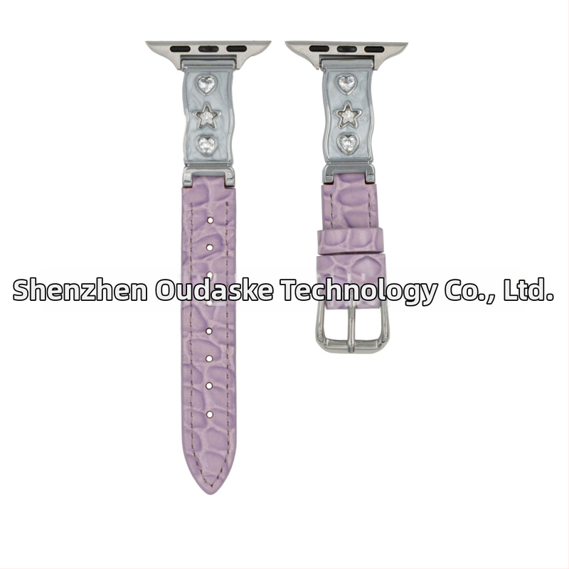 Ремък за Apple Watch от естествена кожа, без марка, моден стил, съвместим с Apple Watch серия 5–11 и SE