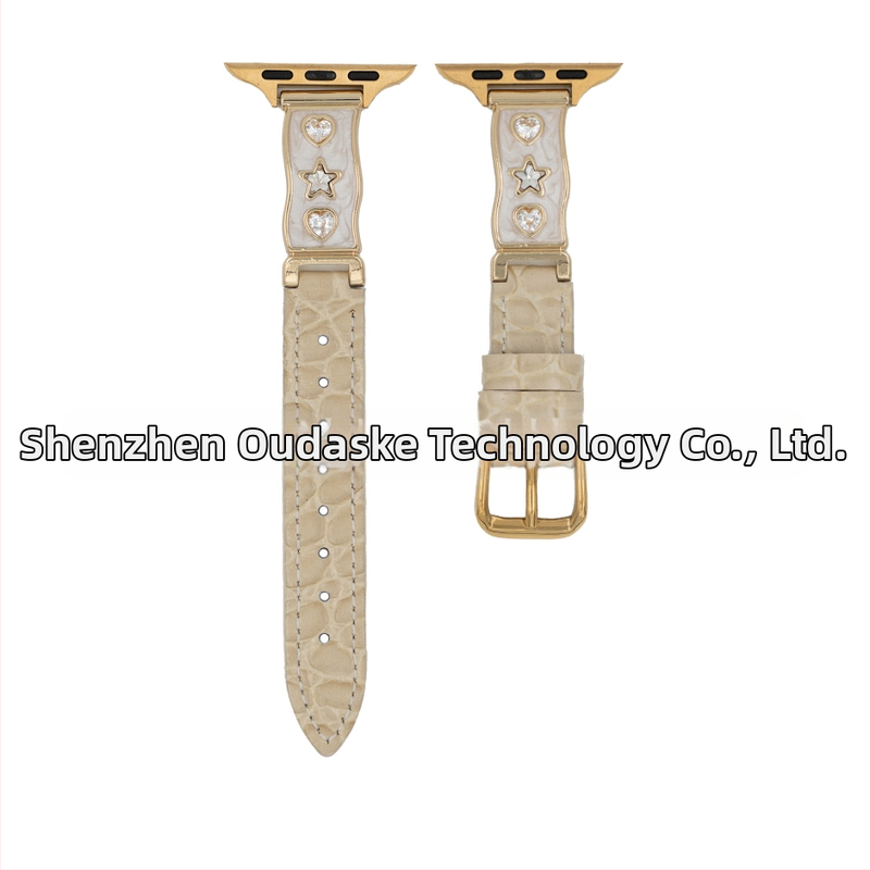 Ремък за Apple Watch от естествена кожа, без марка, моден стил, съвместим с Apple Watch серия 5–11 и SE