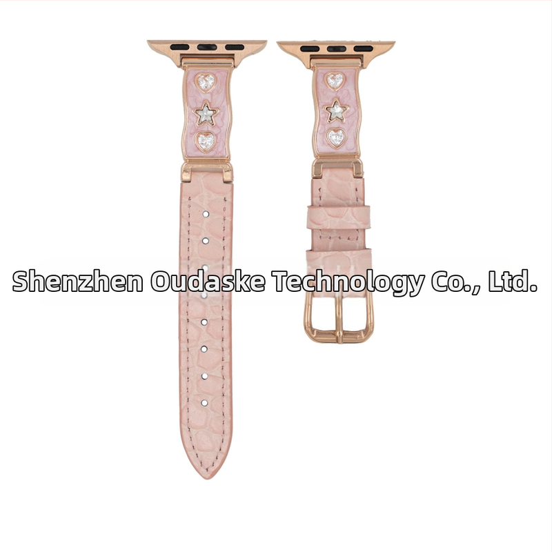 Naturaalse naha Apple Watch rihm, brändita, moekas stiil, ühildu Apple Watch Series 5–11 ja SE