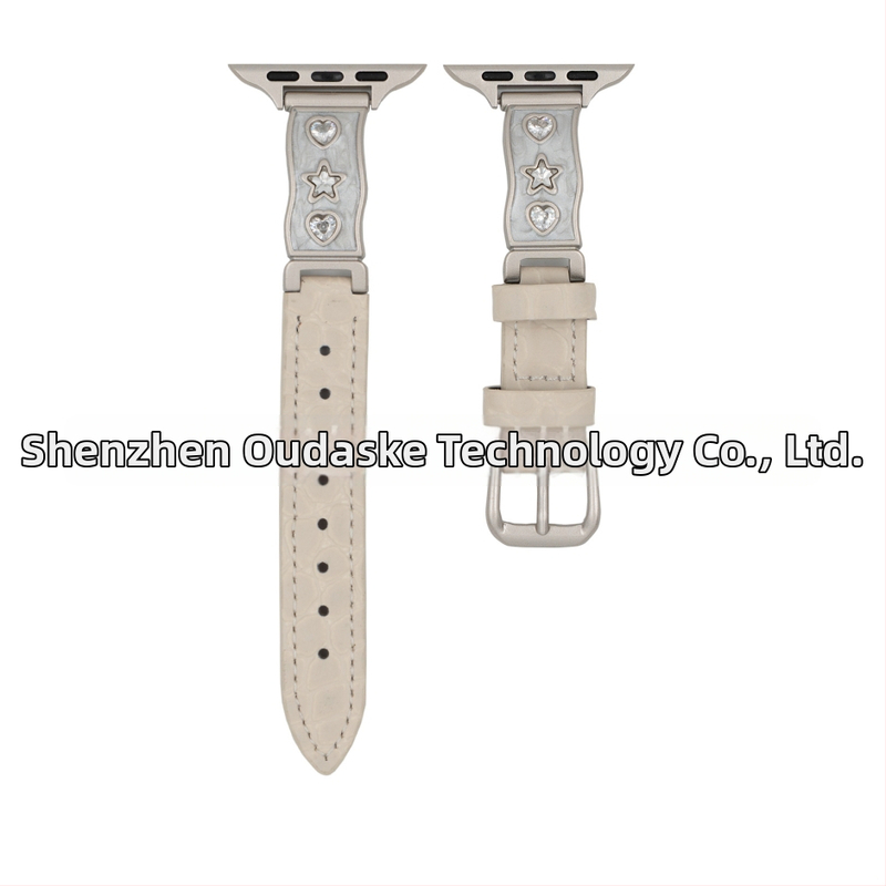 Naturaalse naha Apple Watch rihm, brändita, moekas stiil, ühildu Apple Watch Series 5–11 ja SE