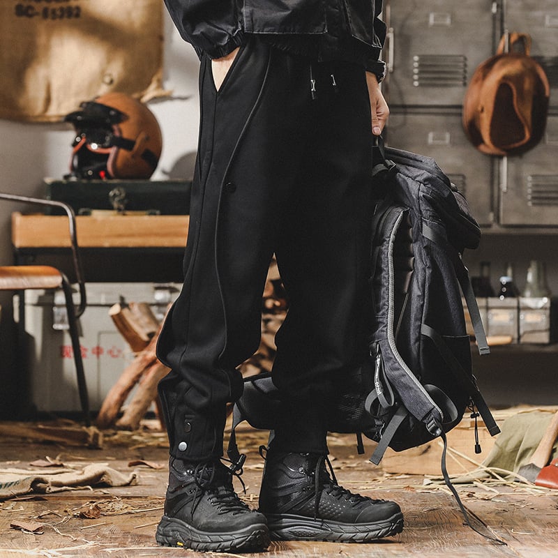 Jayino Férfi sportos, casual nadrág, egyenes szabás, pamut kötött anyag, középmagas derék, cipzár, mikroelasztikusság, ősz 2025