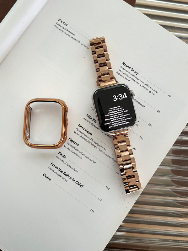 Kovový náramok pre Apple Watch, zapínanie na sponu, lesklý dizajn, módny štýl (Kompatibilné s Apple Watch; Kovový náramok; Zapínanie na sponu; Módny)