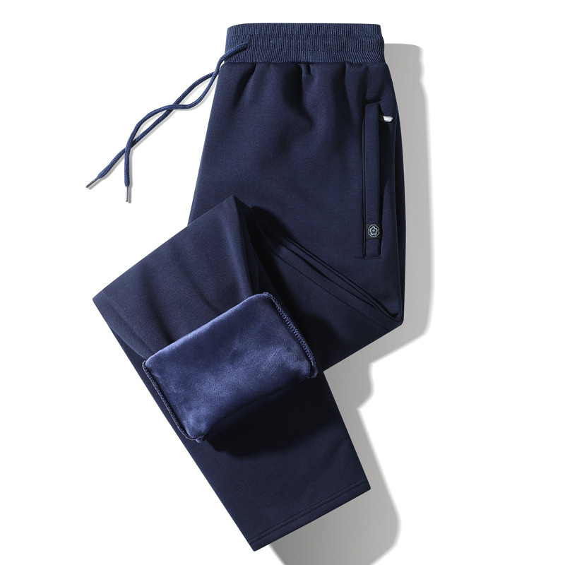 Férfi egyenes szabású pamut-nem elasztán 95%/5%, középtalpas derék, mindennapi stílus, 2025 téli