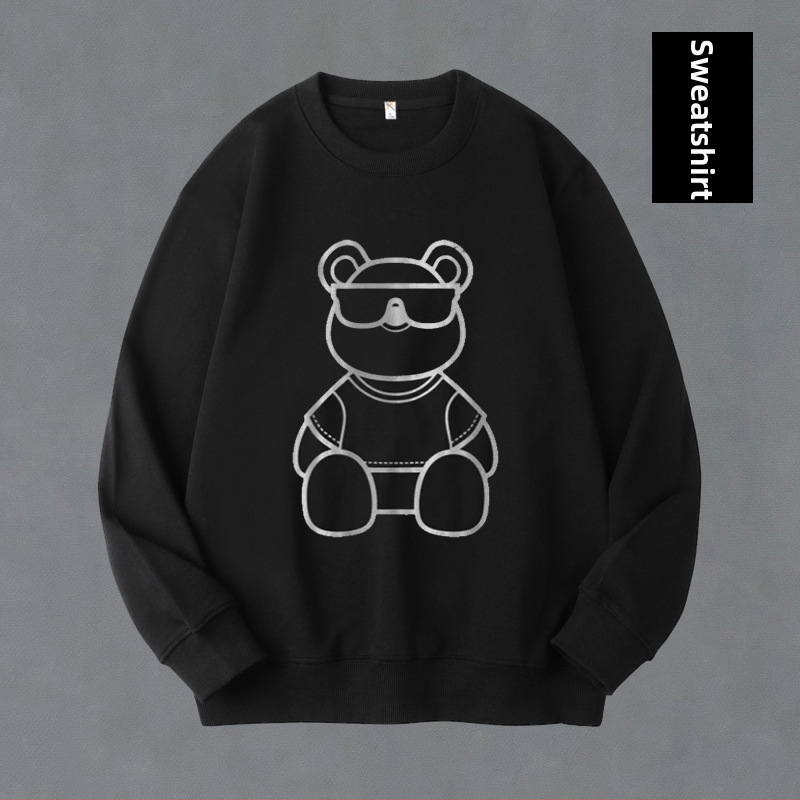 Vīriešu sporta komplekts no kokvilnas maisījuma ar flīsa oderi, pulovers un garās bikses, rudens-ziemas sezonai