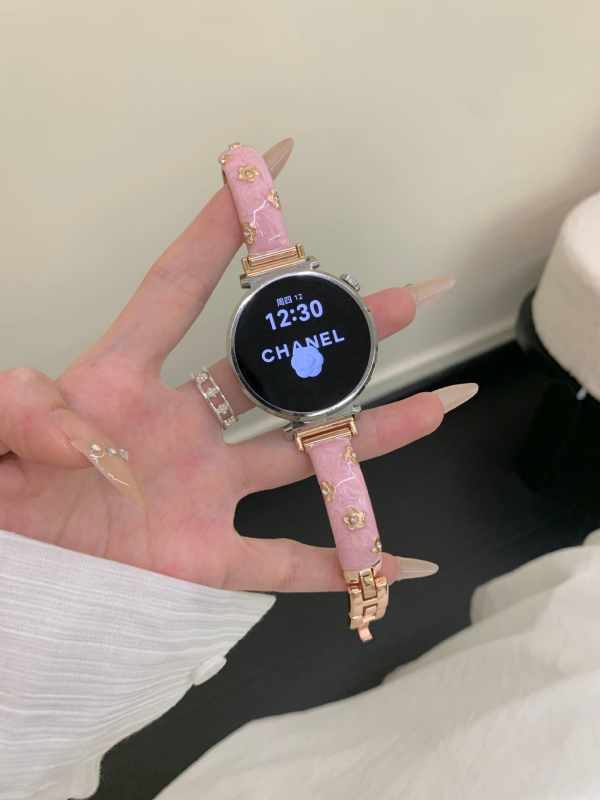 Bratara Flower Diamond Drip pentru Huawei – din aliaj de zinc, închidere buckle, compatibil cu Huawei Watch 8/9/GT5/GT4 și Watch4/3 Pro/Fit3, stil modern.