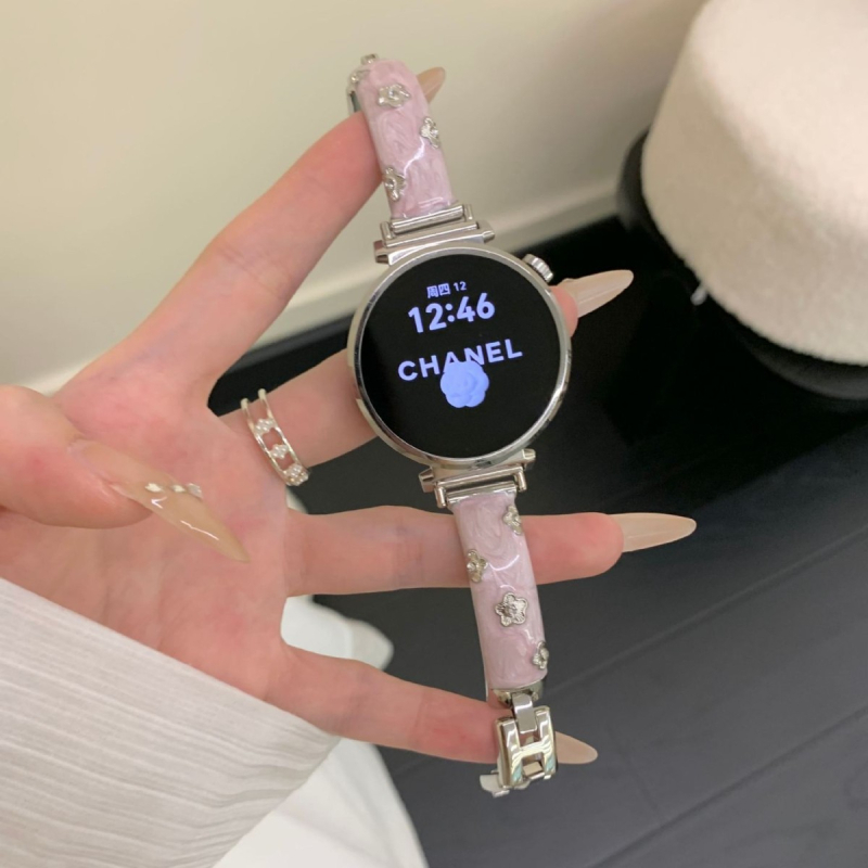 Bratara Flower Diamond Drip pentru Huawei – din aliaj de zinc, închidere buckle, compatibil cu Huawei Watch 8/9/GT5/GT4 și Watch4/3 Pro/Fit3, stil modern.