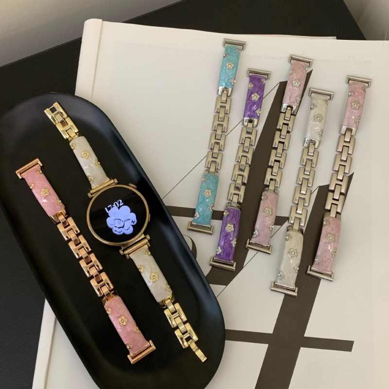 Bratara Flower Diamond Drip pentru Huawei – din aliaj de zinc, închidere buckle, compatibil cu Huawei Watch 8/9/GT5/GT4 și Watch4/3 Pro/Fit3, stil modern.