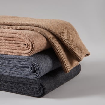 Unisex vunene hlače, visokoga pojasa, uski kroj, pletene prugaste, dvostruki sloj, srednja debljina, tople