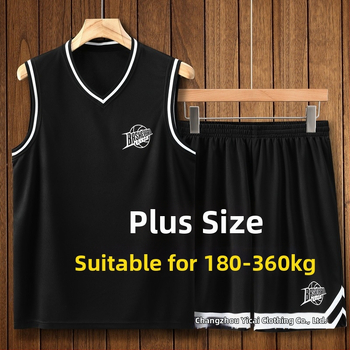 Ανδρικό σετ φανέλας μπάσκετ χωρίς μανίκια, Καλοκαίρι 2024, Πολυεστερικό ύφασμα γρήγορου στέγνωματος, Παντελόνια 3/4