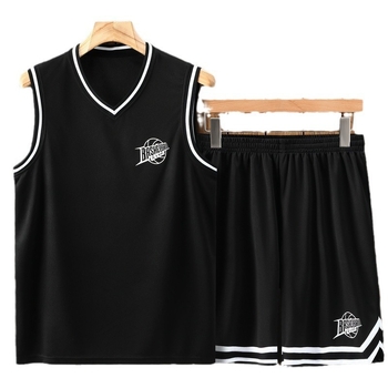 Ανδρικό σετ φανέλας μπάσκετ χωρίς μανίκια, Καλοκαίρι 2024, Πολυεστερικό ύφασμα γρήγορου στέγνωματος, Παντελόνια 3/4