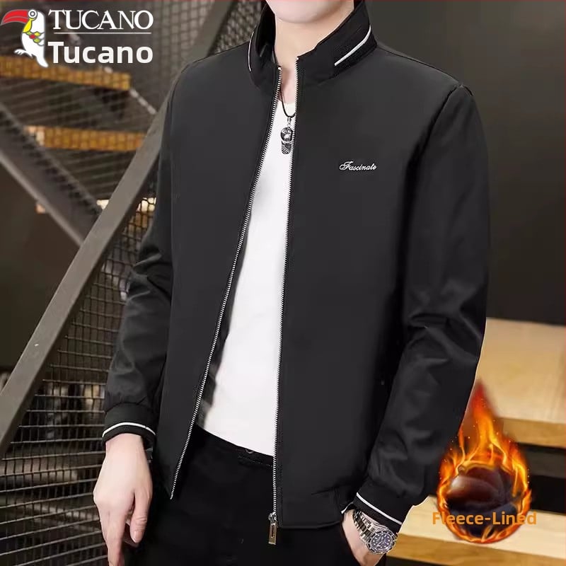 Woodpecker мъжко яке със стояща яка, подплата от флис, цип, зима, свободна кройка