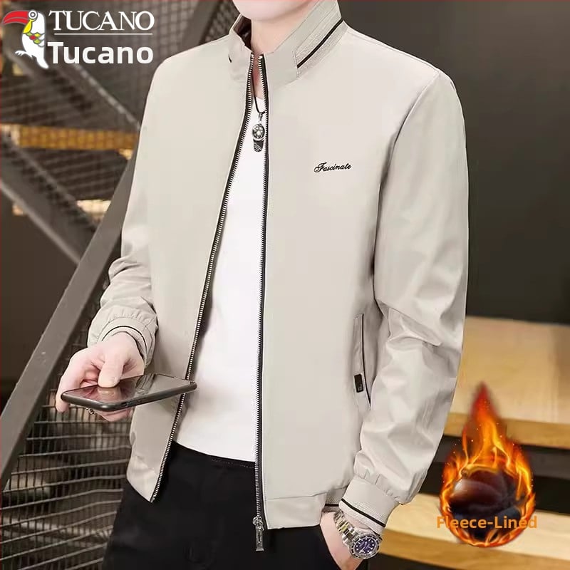 Woodpecker мъжко яке със стояща яка, подплата от флис, цип, зима, свободна кройка