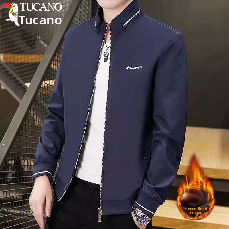 Woodpecker мъжко яке със стояща яка, подплата от флис, цип, зима, свободна кройка