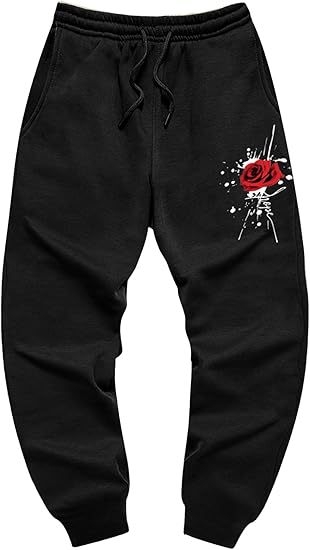 Casual fleece hlače, ravne krojenje, srednji pojas, zatvarač, Vinylon tkanina, otisnut uzorak, za proljeće i jesen