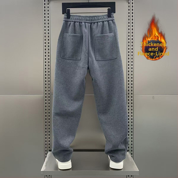 Egyenes szabású velveteen nadrág Cupro rostból, fleece belsővel, téli 2024