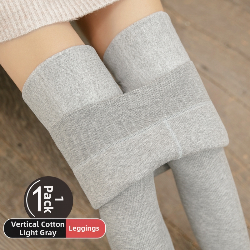 Sukpüksid fliisvoodriga, kõrge vöökohaga, puuvilla-elastaani segu, paksud ja soojad