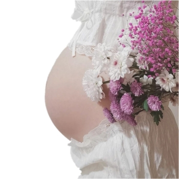 Grūtnieču fotogrāfiju komplekts: bez piedurknēm mežģīņu tops un 3/4 garuma bikses (poliesters)