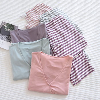 Grūtnieču naktsveļu komplekts: plāns modal-viskoze audums, garas piedurknes, vienkrāsains raksts, bez barošanas atvēruma