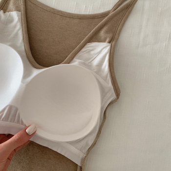 Vestă termică pentru femei, cupe integrate, stil coreean, viscoză, un singur strat, decolteu în V, 251-300 g/m²