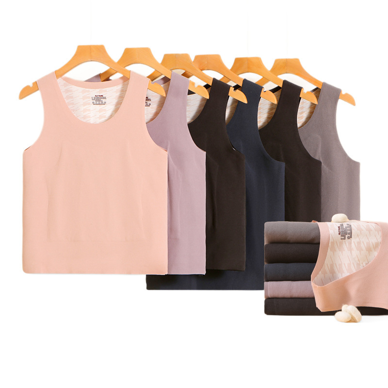 Vesta termică din lână, căptușită cu fleece, unisex, fără cusături, guler rotund, grosime extra 301-350 g/m², 80-90% lână