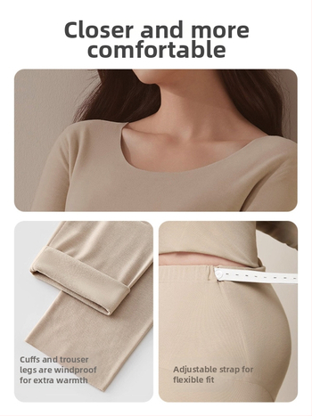 Grūtnieču un barošanas apģērbu komplekts – garas piedurknes, barošanas atvērums, poliesters 90–95% + spandex, ziemas izdevums 2025