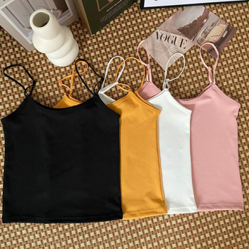 Kamizolēs ar šaurām jostām, apaļš kakla izgriezums, visām sezonām, bez krūšu pildījuma, viegls audums <30%