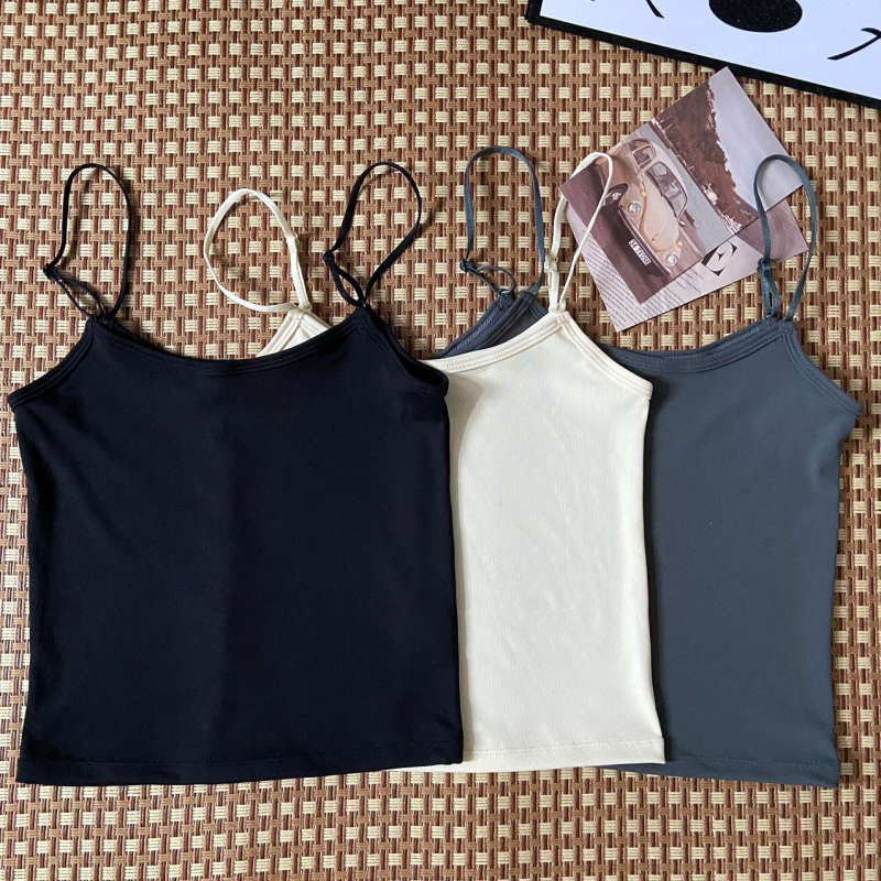 Kamizolēs ar šaurām jostām, apaļš kakla izgriezums, visām sezonām, bez krūšu pildījuma, viegls audums <30%