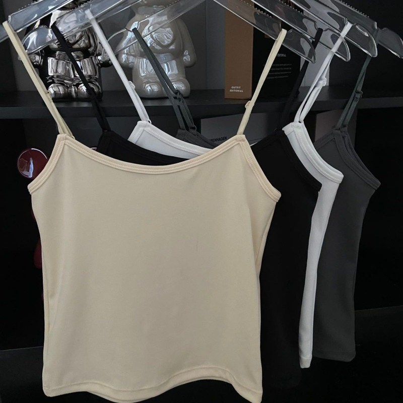 Kamizolēs ar šaurām jostām, apaļš kakla izgriezums, visām sezonām, bez krūšu pildījuma, viegls audums <30%