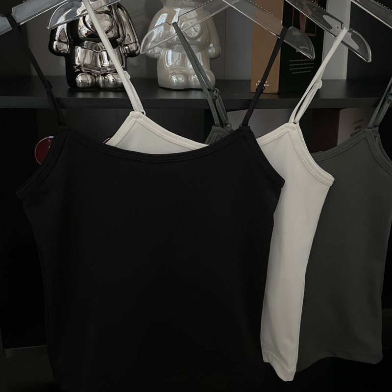 Kamizolēs ar šaurām jostām, apaļš kakla izgriezums, visām sezonām, bez krūšu pildījuma, viegls audums <30%