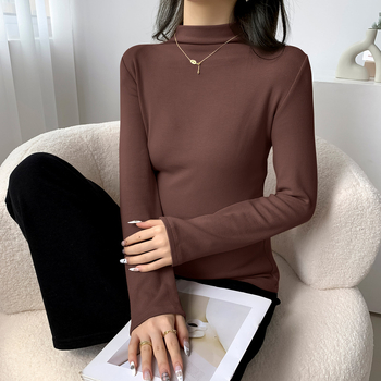 Grūtniecības topa džemperis ar pusaugstā kakla, adīts materiāls, galvenā sastāva 30–50%, garas piedurknes, slaids piegriezums