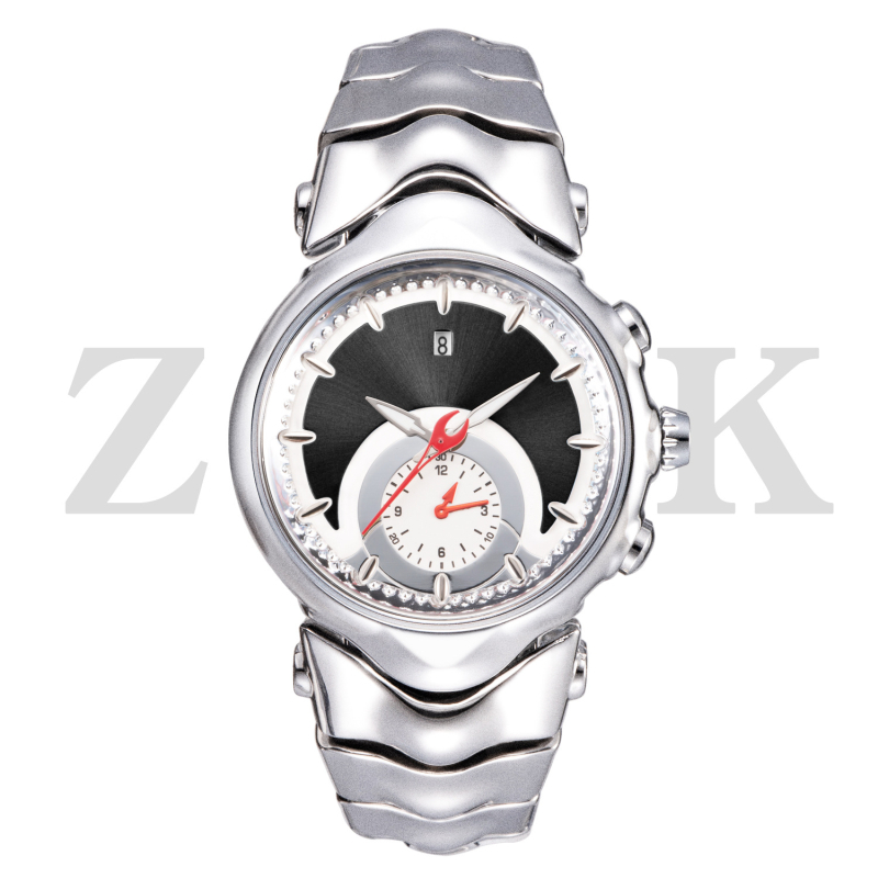 Muški sat inspiriran Y2K, neobičnog oblika brojčanika, retro veliki brojčanik, svijetleći brojčanik, kalendar, 44 mm, kvarcni mehanizam, čelični kaiš