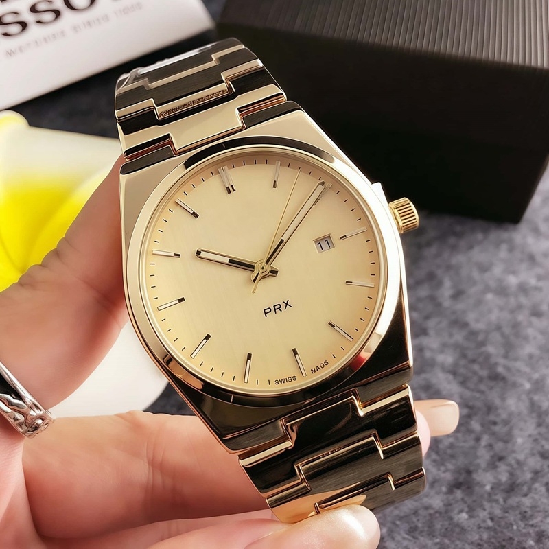 Férfi kvarc karóra nagy számlappal, naptár, holdfázis, sötétben világító és visszaszámlálás; Miyota 2813 meghajtás, 36 mm-es számlap, rozsdamentes acél tok, spirál koronával