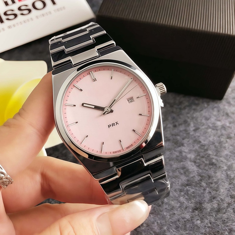 Férfi kvarc karóra nagy számlappal, naptár, holdfázis, sötétben világító és visszaszámlálás; Miyota 2813 meghajtás, 36 mm-es számlap, rozsdamentes acél tok, spirál koronával