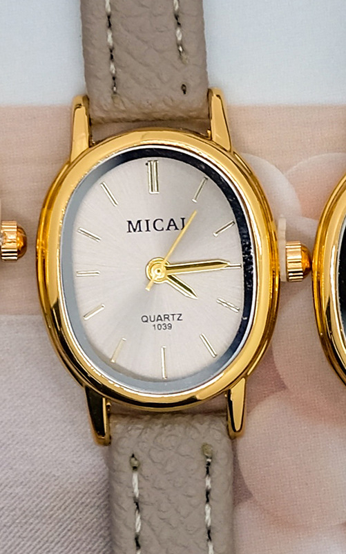 Micai Mc001 Analóg karóra ovális számlappal, bőrszíj, quartz mozgás