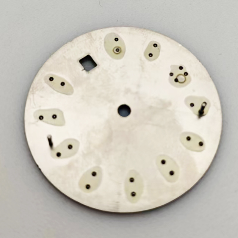 Pulksteņa cipferblata modifikācijas komplekts 2813/8215 kustībai — saules stara raksts uz cipferblata, luminescējoši cipferblata elementi, iepakojums 50 gab.