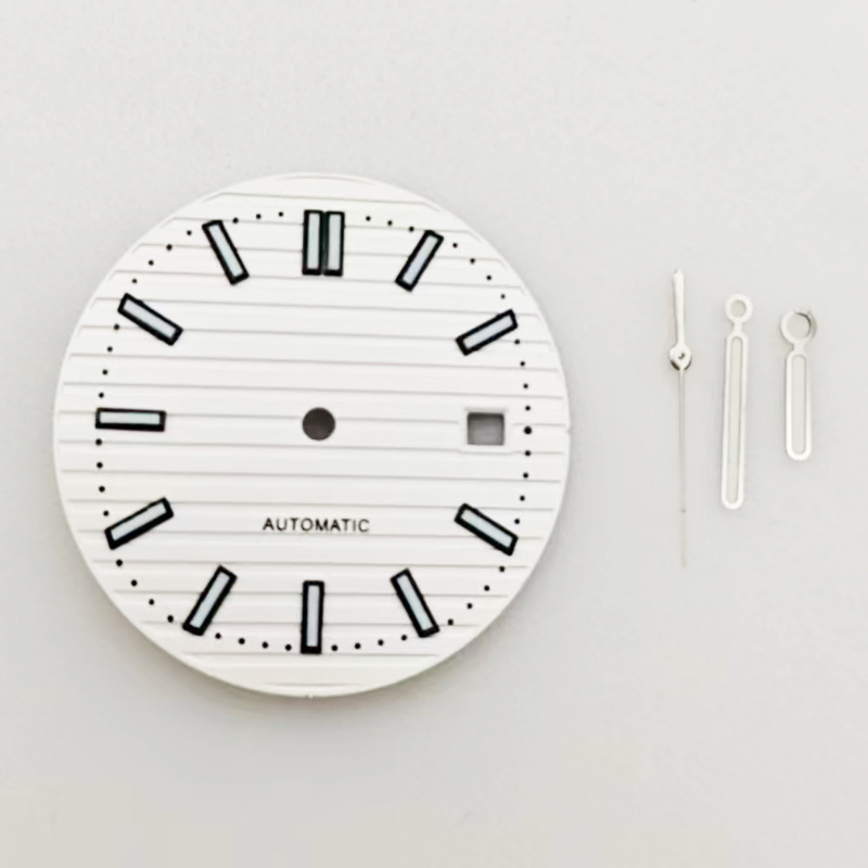 Pulksteņa cipferblata modifikācijas komplekts 2813/8215 kustībai — saules stara raksts uz cipferblata, luminescējoši cipferblata elementi, iepakojums 50 gab.