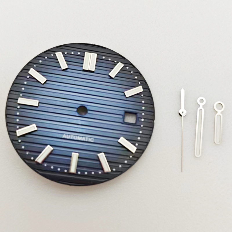 Pulksteņa cipferblata modifikācijas komplekts 2813/8215 kustībai — saules stara raksts uz cipferblata, luminescējoši cipferblata elementi, iepakojums 50 gab.