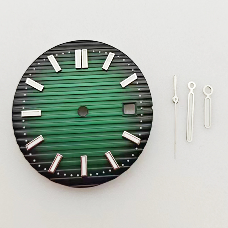 Pulksteņa cipferblata modifikācijas komplekts 2813/8215 kustībai — saules stara raksts uz cipferblata, luminescējoši cipferblata elementi, iepakojums 50 gab.