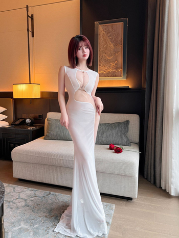 Klubi võrgukangas elastaaniga kleit, läbipaistva, pikk, lühikese sabaga stiil, 80–90% elastaani, suvi 2024