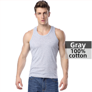 Vīriešu kokvilnas veste, 100% kokvilna, šaurs siluets, apaļš kakls, vasaras stils