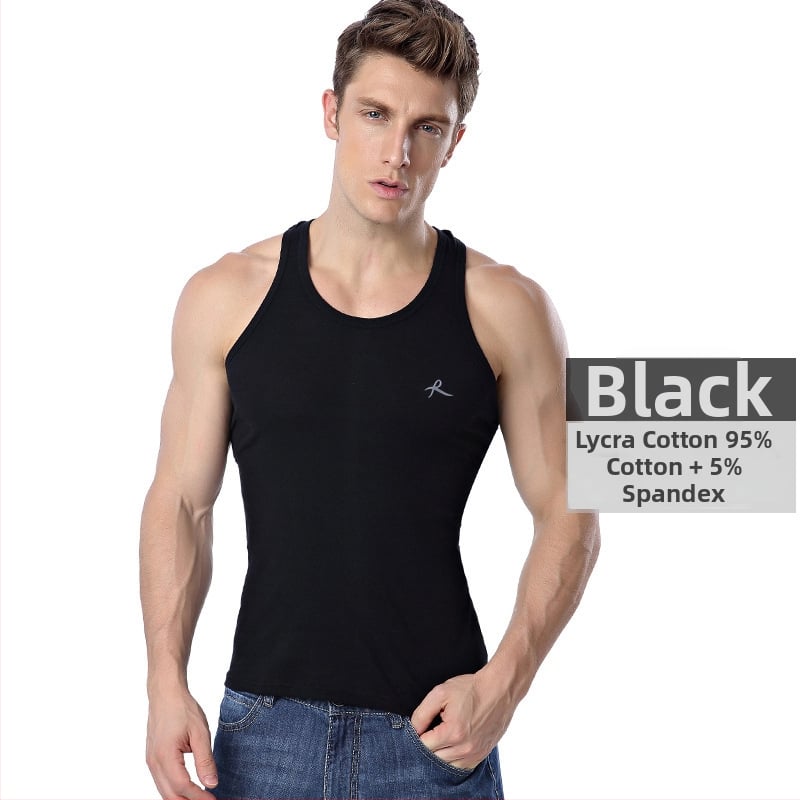 Vīriešu kokvilnas veste, 100% kokvilna, šaurs siluets, apaļš kakls, vasaras stils