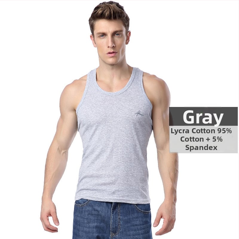 Vīriešu kokvilnas veste, 100% kokvilna, šaurs siluets, apaļš kakls, vasaras stils