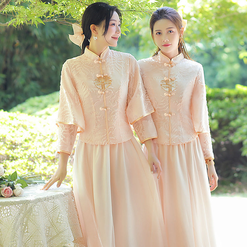 Vestuvinė pamergos suknelė - vieno peties, A linijos siluetas, maxi sijonas, reguliuojamas liemuo, Chenille-Spandex mišinys