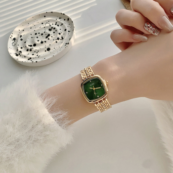 Női kvarc karóra, négyzetes számlap, analóg kijelző, 8 mm vastagság, ötvözet tok