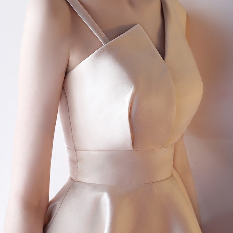 Korėjietiško stiliaus vakarinė suknelė pamainoms, A linijos siluetas, aukštas liemuo, 3/4 rankovės, ilga sijona (poliesteris 95%+)