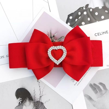 Moteriška elastinė juosta su deimantiniu kaspinu, reljefinis PU, suknelės aksesuaras