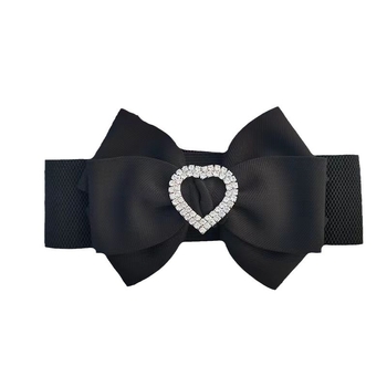 Moteriška elastinė juosta su deimantiniu kaspinu, reljefinis PU, suknelės aksesuaras