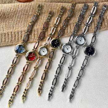 Női karkötőóra, rombusz alakú számlap, gyöngyház hatású számlap, quartz meghajtás, 30m vízállóság