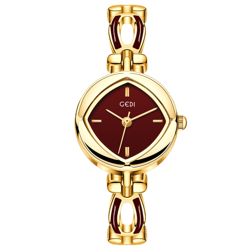 Női karkötőóra, rombusz alakú számlap, gyöngyház hatású számlap, quartz meghajtás, 30m vízállóság