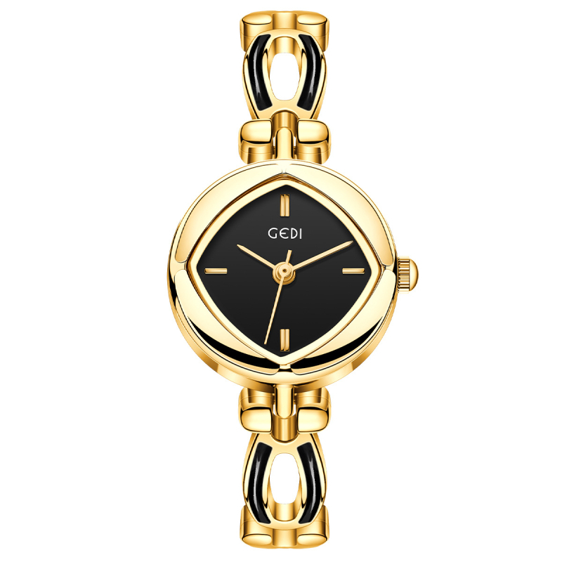 Női karkötőóra, rombusz alakú számlap, gyöngyház hatású számlap, quartz meghajtás, 30m vízállóság